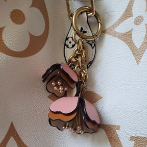 Coach Tea Rose keychain bagcharm